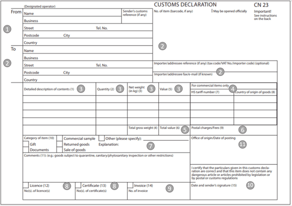 The customs form made easy (Step-by-step Guide for CN23) | byrd